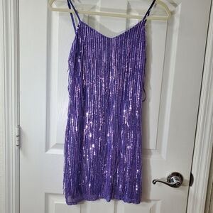 Purple Sequin Dress